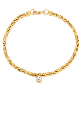 Floating Diamond Bracelet, 18k Yellow Gold & Diamond